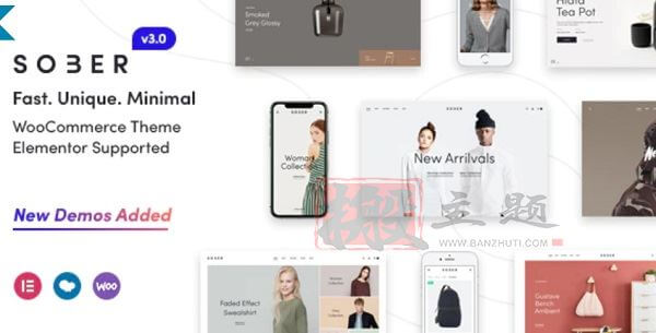 Sober 3.6.2完美汉化中文版|服装科技高级WooCommerce WordPress电子商务主题模板