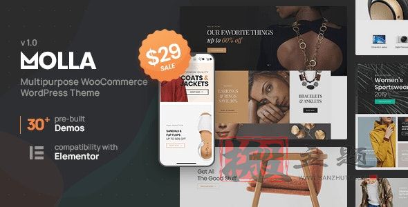 Molla 1.2.1汉化中文版|多功能响应式WooCommerce WordPress主题模板