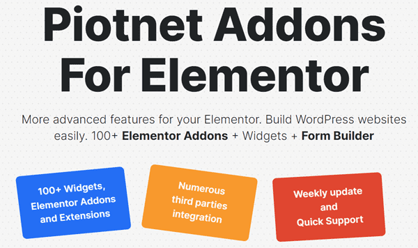 Piotnet Addons For Elementor Pro汉化中文版|Elementor功能扩展插件介绍