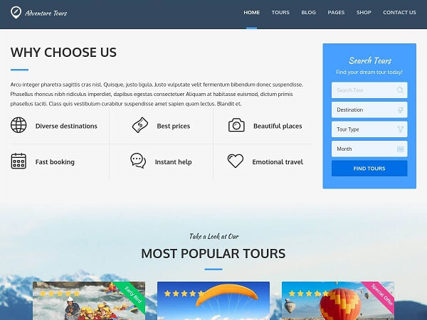 Adventure Tours 4.1.7汉化中文版|旅行社旅游预订WordPress主题模板