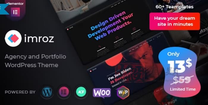Imroz 1.0.0英文专业版|基于Elementor代理组合WordPress主题