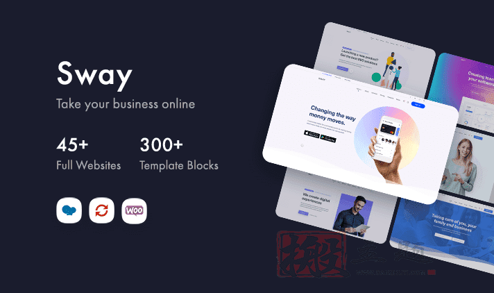 Sway 2.0汉化中文版|含页面生成器的多用途 WordPress主题模板
