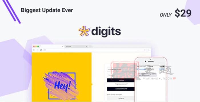 Digits 8.6.1汉化中文版|WordPress手机号码短信OTP验证注册和登录插件
