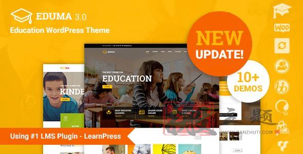 Eduma 4.3.6汉化中文版|教育培训学校响应式WordPress主题模板