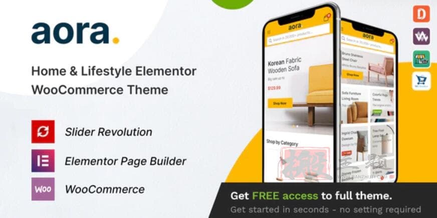 Aora 1.1.6英文版|家居和生活方式Elementor WooCommerce主题