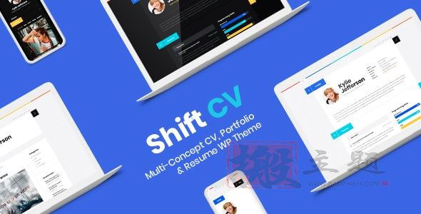 ShiftCV 3.0.7汉化中文版|创意个人博客\简历\作品集WordPress主题模板