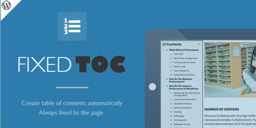 Fixed Toc 4.2.3汉化中文版|粘性浮动跟随的自动目录WordPress插件