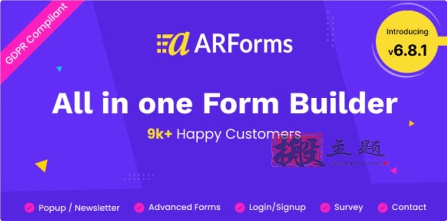 ARForms Premium 6.9.5汉化中文版|WordPress表单生成器设计插件
