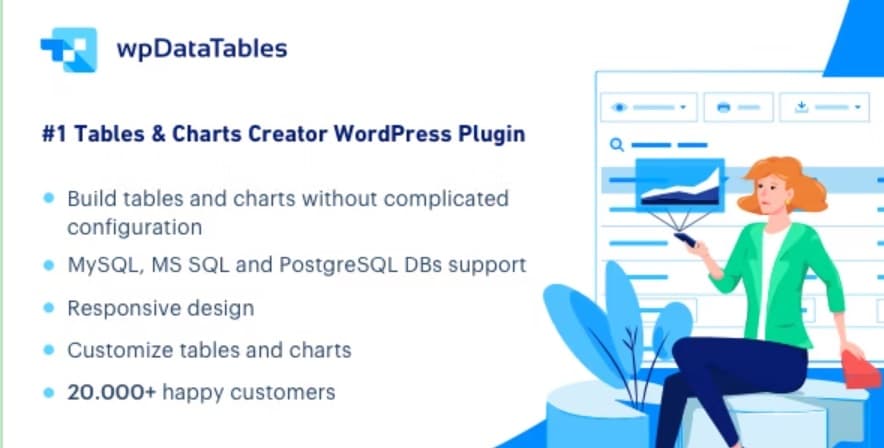 wpDataTables Premium 7.3.4完美汉化中文版|WordPress表格和图表设计管理插件