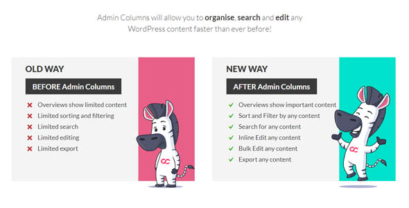 Admin Columns Pro 6.4.2汉化中文版|WordPress后台菜单栏内容列自定义设置插件
