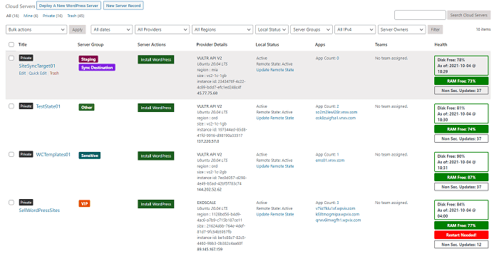 WPCloudDeploy将网站和服务器管理引入WordPress管理中