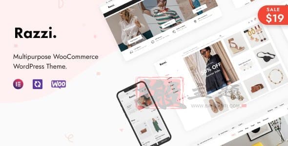 Razzi 1.1.4英文专业版|简约数字商店服装WooCommerce WordPress 主题
