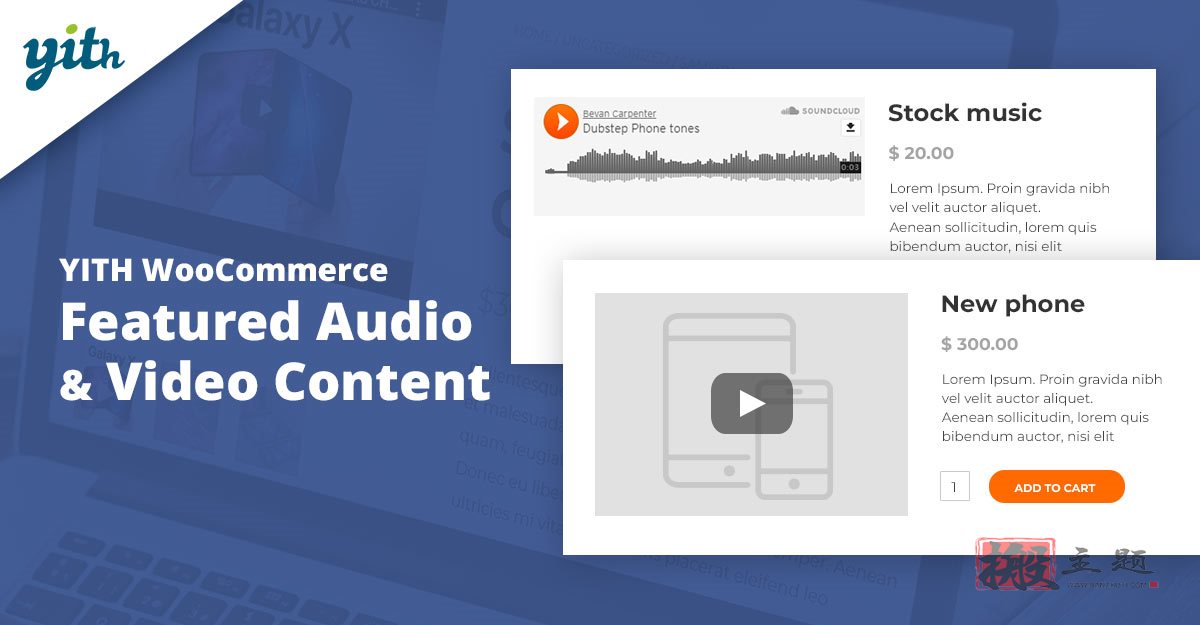 YITH WooCommerce Featured Audio and Video Content Premium 1.49.0汉化中文版|WooCommerce特色视频音频展示插件