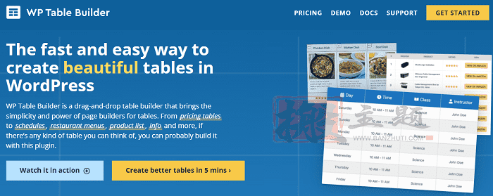 WP Table Builder Pro汉化中文版|漂亮表格自定义WordPress插件介绍