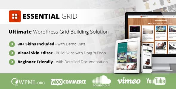 Essential Grid 3.1.10汉化中文版|高级精美网格自定义设计WordPress插件