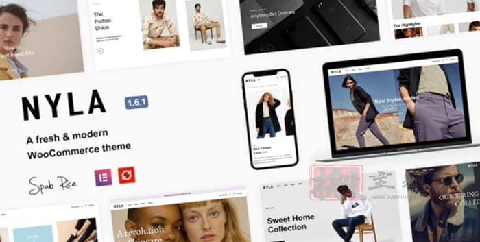 Nyla 1.6.1英文专业版|清新现代服装电子商务WooCommerce WordPress主题模板