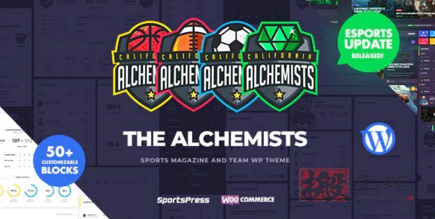 Alchemists 4.4.4汉化中文版|体育新闻运动游戏竞技WordPress主题模板