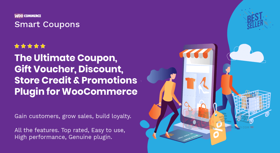 WooCommerce Smart Coupons 6.8.0完美汉化中文版|WooCommerce优惠券自定义设计WordPress插件
